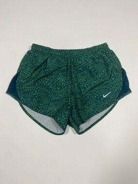 Nike Green Printed Dri-FIT Athletic Shorts